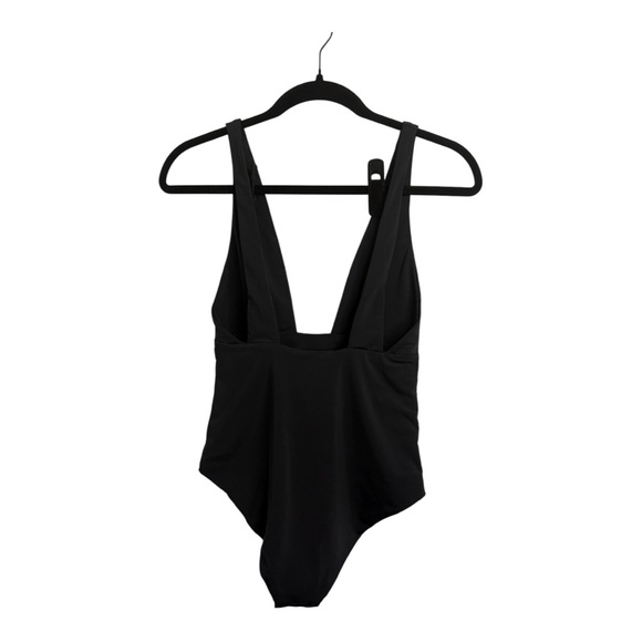 Mara Hoffman‎ Deep Plunge Front One Piece Bathing Suit (Audrey) Black NWT Small - Picture 8 of 12